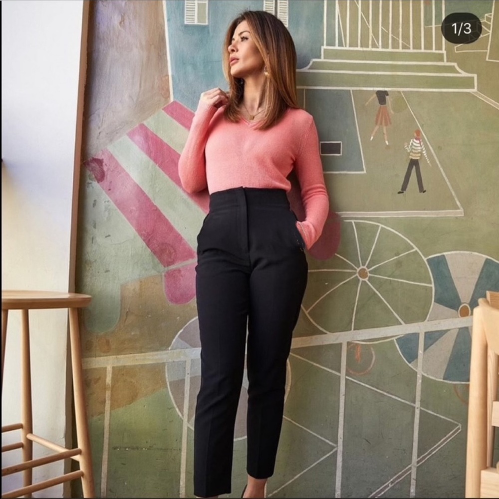 Zara high waisted pants bloggers favorite- Black
